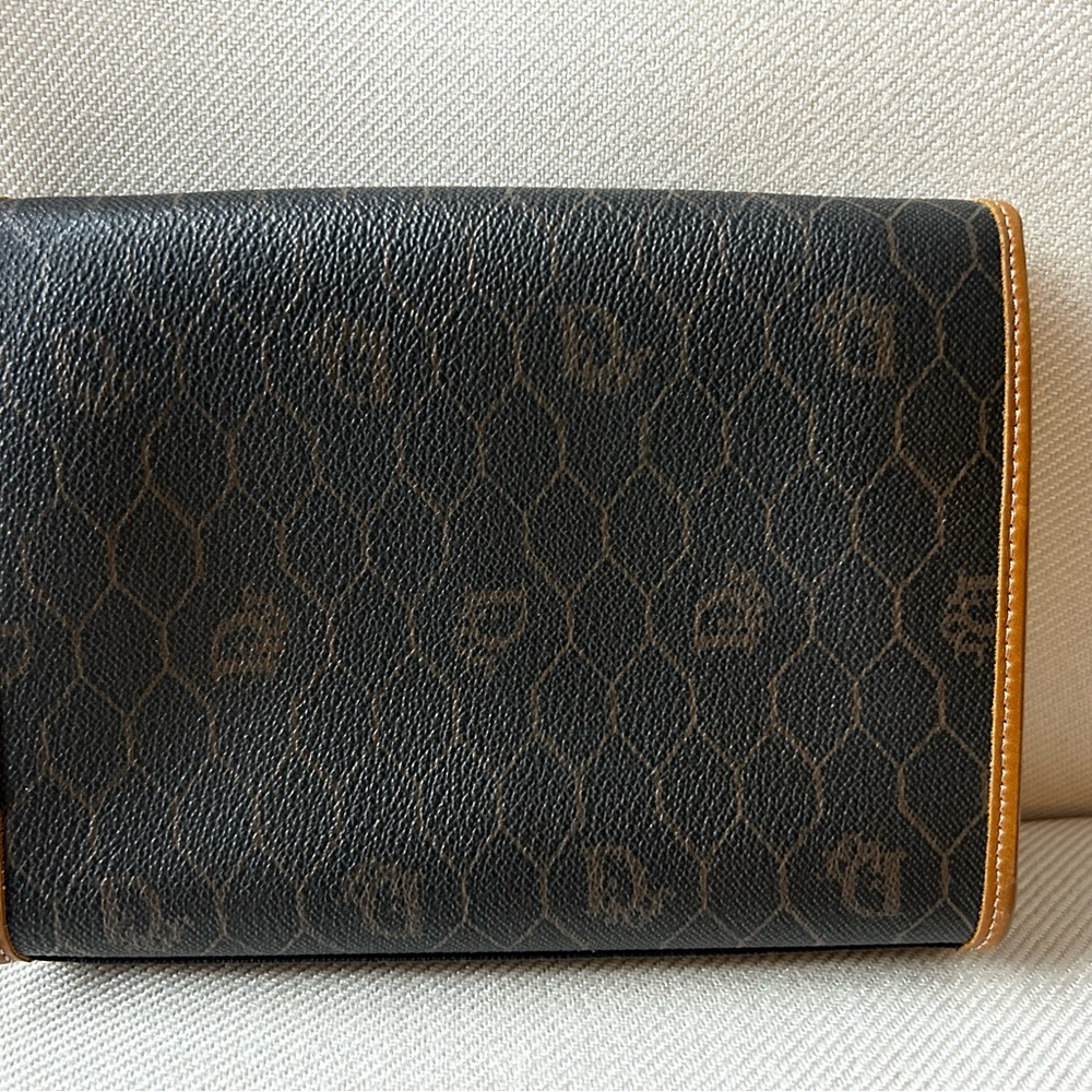 Vintage Christian Dior logo canvas clutch, never used! - Picture 5 of 10